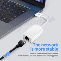 USB to Ethernet Adapter,Foldable USB 2.0 to Gigabit Ethernet LAN Network Adapter,10/100 Mbps LAN Network Adapter (White)