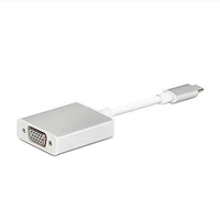 Usb Type C To Vga Usb 3.1 Adapter 1080P Converter For Mac Book Series, Chrome Book Pixel, Surface Book And More- Silver