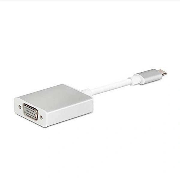 Usb Type C To Vga Usb 3.1 Adapter 1080P Converter For Mac Book Series, Chrome Book Pixel, Surface Book And More- Silver