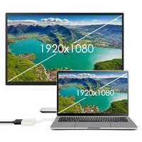 Usb Type C To Vga Usb 3.1 Adapter 1080P Converter For Mac Book Series, Chrome Book Pixel, Surface Book And More- Silver