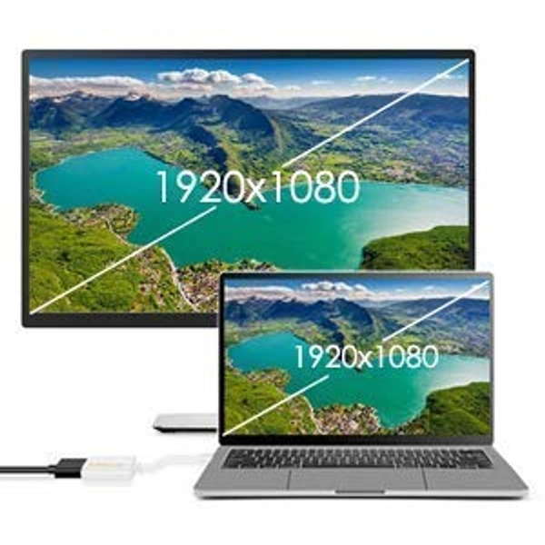 Usb Type C To Vga Usb 3.1 Adapter 1080P Converter For Mac Book Series, Chrome Book Pixel, Surface Book And More- Silver