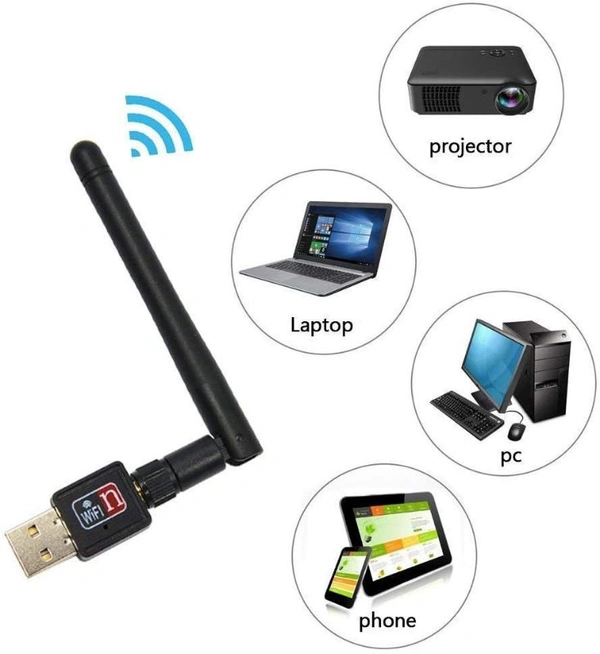 USB WiFi Adapter 1200Mbps Microware USB 2.0 WiFi Dongle 802.11n Wireless Network Adapter High Gain Antenna for Desktop Windows XP/Vista / 7-10 Mac 3 yr warranty