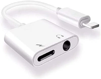 Verified 2 In 1 Iphone Dual Port Earphone Cable Adapter 3.5Mm Aux Calling Features And Music Control Headphone Jack Charging Audio Charger For Ios,Iphone X/Xs,7/7Plus,8/8 Plus,11