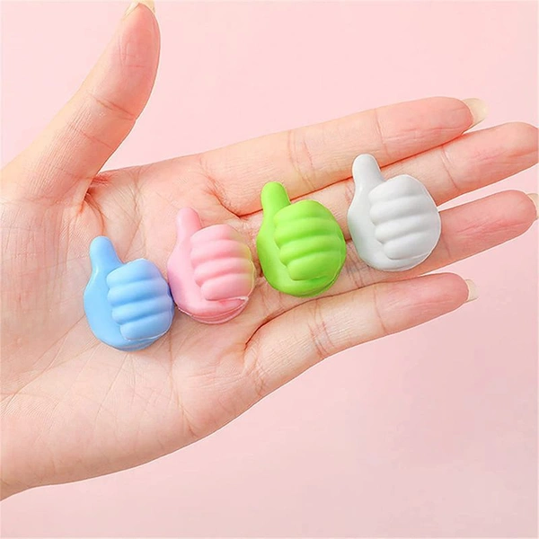 Wall Mounted Multipurpose Silicon Thumb Cable Clip Holder Hand Hook Up Thumb Shape Cable Organizer 

(Pack Of 10 Pc)