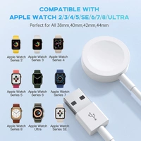 Watch Charger Compatible with Apple Watch Charger, Magnetic Charging Cable for iWatch Series 8/7/6/SE/5/4/3/2,Portable Wireless Charger with USB Charging Cord (3.3ft / 1m / White)