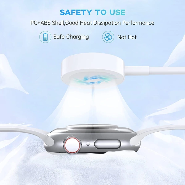 Watch Charger Compatible with Apple Watch Charger, Magnetic Charging Cable for iWatch Series 8/7/6/SE/5/4/3/2,Portable Wireless Charger with USB Charging Cord (3.3ft / 1m / White)
