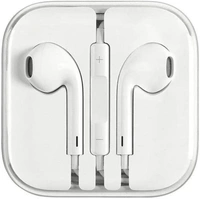 Wired in-Ear Earphone 3.5mm Plug with mic and Volume Buttons, White