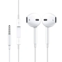 Wired in-Ear Earphone 3.5mm Plug with mic and Volume Buttons, White