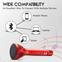 Wireless Bluetooth Karaoke Microphone, Portable Handheld karaoke Mic Speaker Machine Birthday Home Party for Android