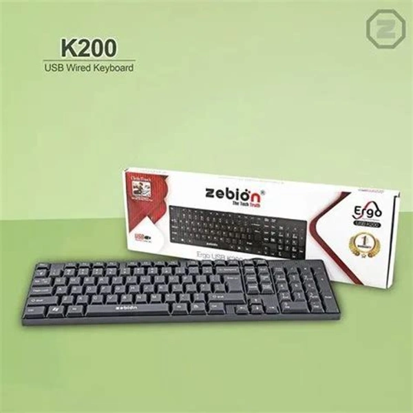 zebion k200 USB Wired Keyboard Plug and Play The Standard Keyboard