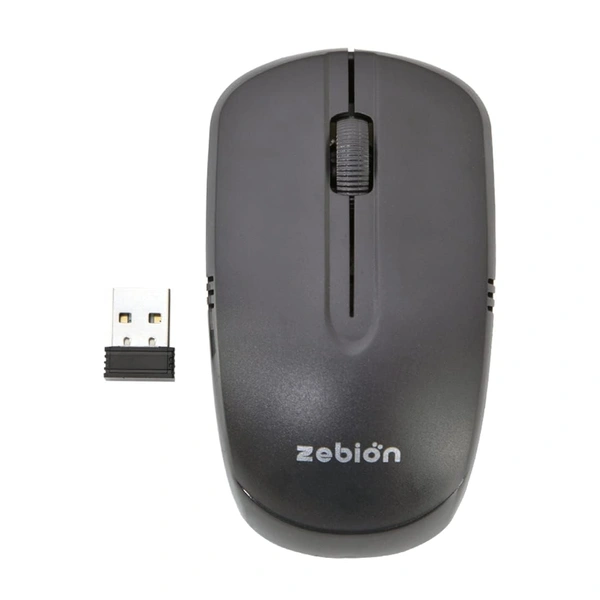 Zebion Wonder wireless Mouse, with 4G wireless technology, extra smooth gliding, has Nano Receiver with upto 10M range, 8G Acceleration Sensor, Automatic Sleep State, Supports All Win OS, 1YR Warranty