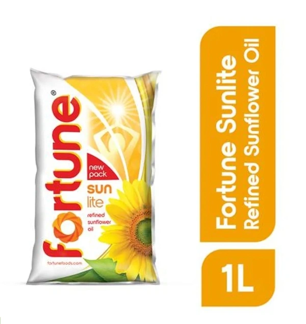 Fortune Sunlite Refined Sunflower Oil - 1 ltr