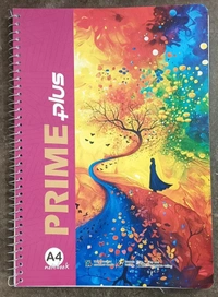 PRIME PLUS A4  BLANK SPIRAL NOTEBOOK 172 PAGE 