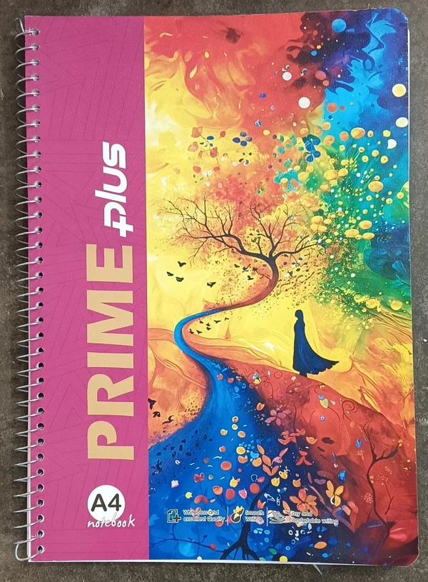 PRIME PLUS A4  BLANK SPIRAL NOTEBOOK 172 PAGE 