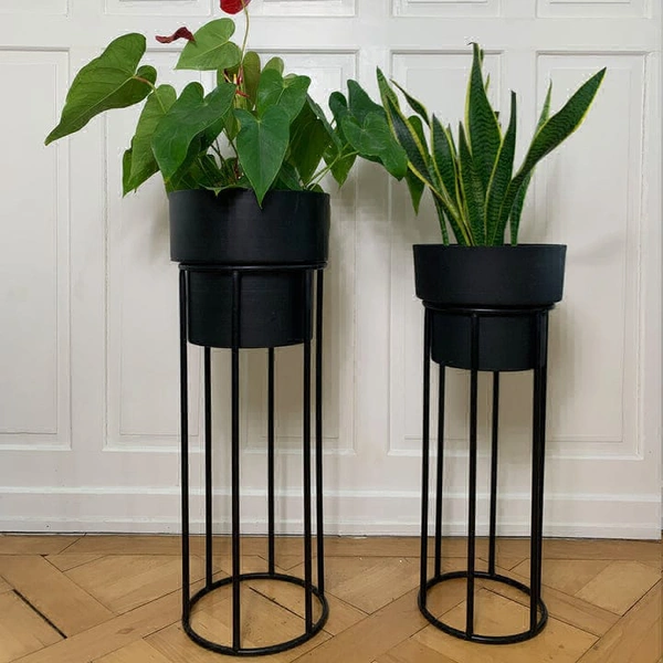 UVESH QADRI Double Ton Berlin Planter Stand Set Of 2