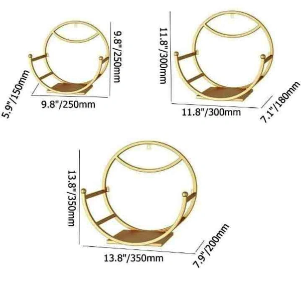 UVESH QADRI Flower Stand Diwar Stand Flowers Set Of 3