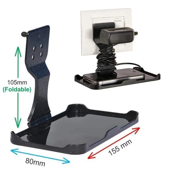  MULTI-PURPOSE WALL HOLDER STAND FOR CHARGING MOBILE JUST FIT IN SOCKET AND HANG