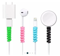 Spiral Charger Cable Protector Data Cable Saver Charging Cord Protective Cable Cover (4 Pcs)