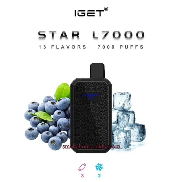 IGET Star L 7000 - Blueberry Ice  - Black