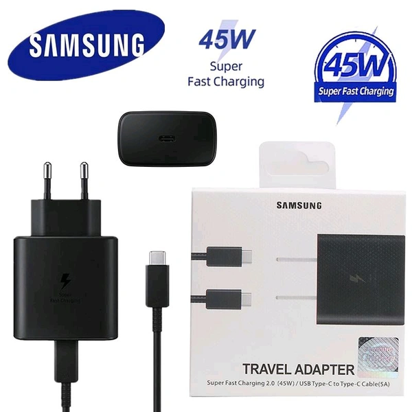 Samsung 45w PD Charger ( Type-c To Type-c Cable, 5A )