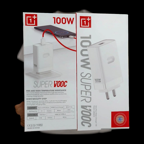 OnePlus 100w Super Vooc Charger ( Usb To Type-c Cable 6.5A )