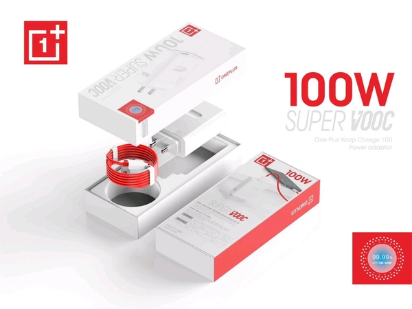 OnePlus 100w Super Vooc Charger ( Usb To Type-c Cable 6.5A )