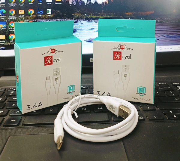 AS Royal 3.4Amp Type C Data Cable (10pcs Box )
