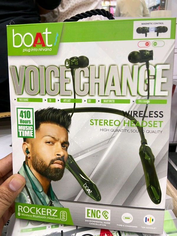 Boat Rockerz 666 💯% Og Anti Lost + Magnetic 🧲 on off +Voice Changer Metal Ear Nackband 