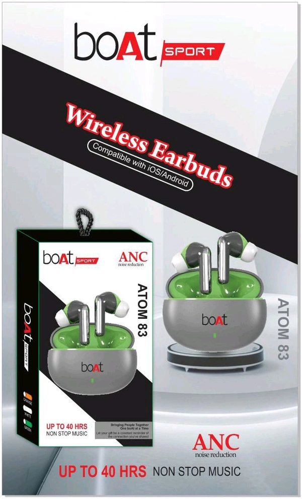 Boat Atom-83 💯% Og Extra Bass Sound (ANC Working) Earbuds 
