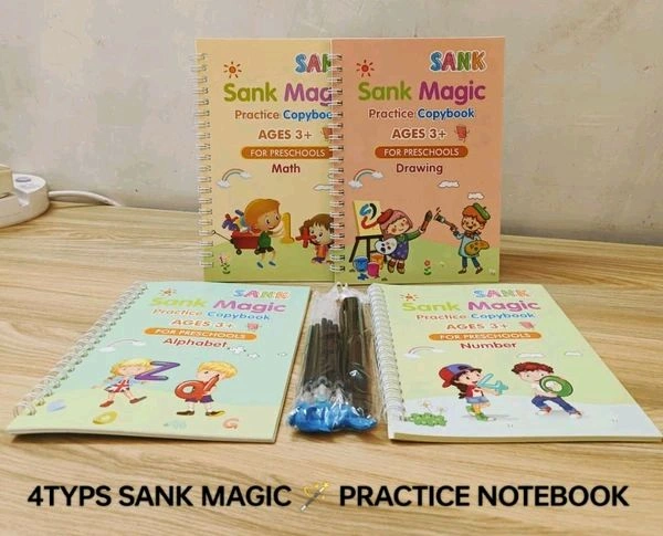 Sank Magic Book  4 Type Practice Note Book ( For Children )