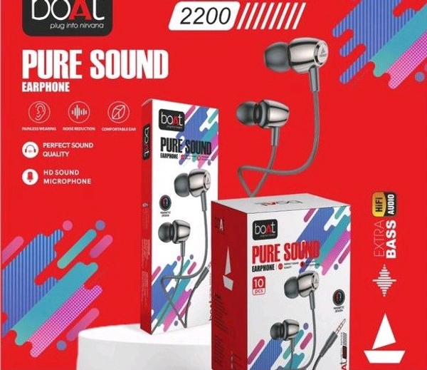 Boat 2200 Metal Series Pure Sound Earphone With Megnetic 