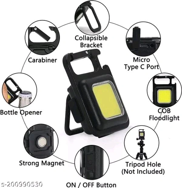 New Rechargeable Waterproof Mini Keychain FlashLight 