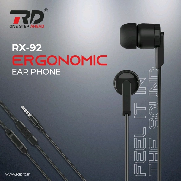 RD Rx - 92 Comfortable Fit Earphones Clear Sound Quality 