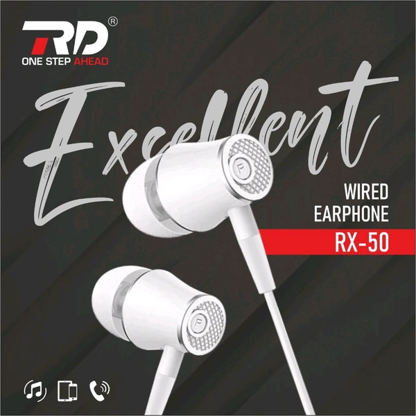 RD Rx - 50 Wire Earphone Excellent Sound 