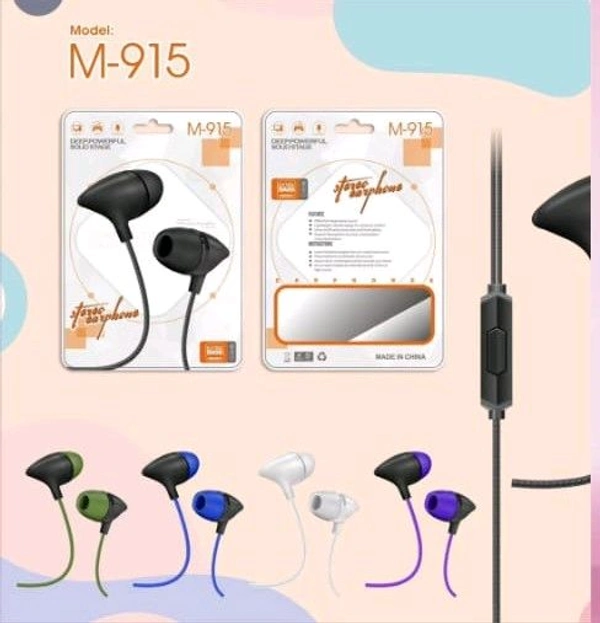 New M-915 Stereo Earphone With Extra Bass