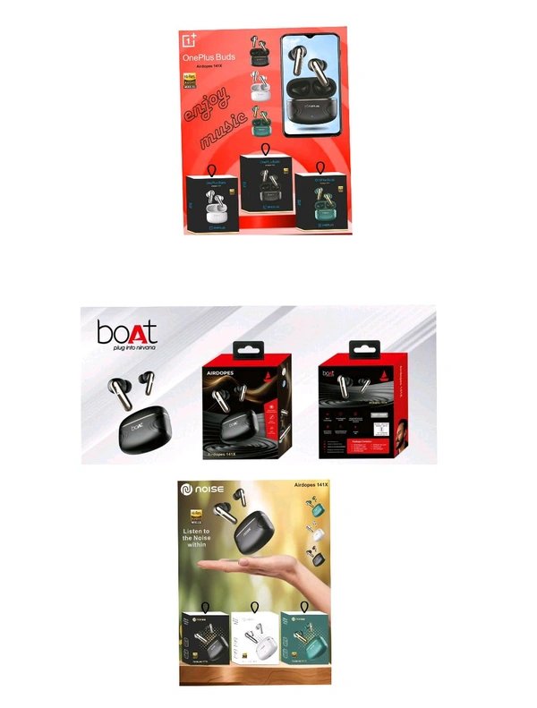 B-141X Shining Mix Colour Best Quality Earbuds (Boat Noise One Plus)