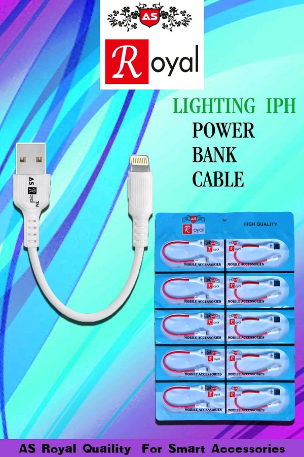 AS Royal Usb To iPhone Power Bank Cable (10Pcs Pecking)