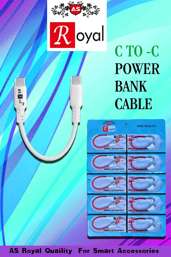 AS Royal Type C To Type C Pd Power Bank Cable (10Pcs Pecking)