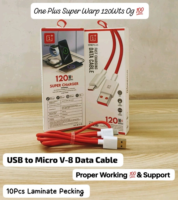 One Plus Super Vooc 120Wts USB To Micro V-8 Data Cable Og Quality(6 Months Warranty)