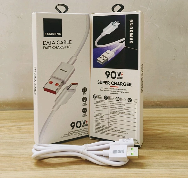 Samsung Fast Charging 90Wts USB To Micro V-8 Port Data Cable Og Quality(6  Months Warranty)