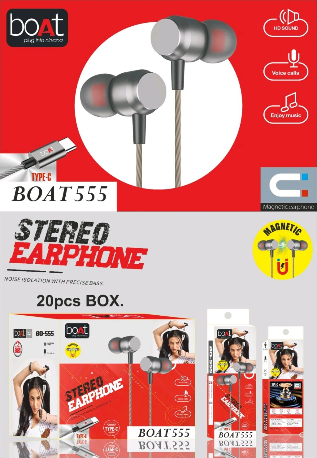 New Magnetic Type C earphone 555 Limited Stock