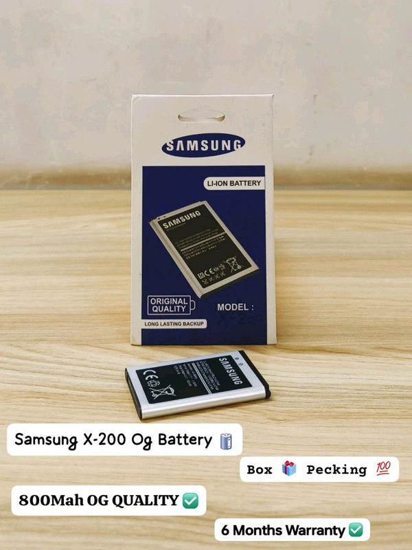 Original Samsung X-200 Og 800mAH Box Pecking Battery (6 Months Warranty)