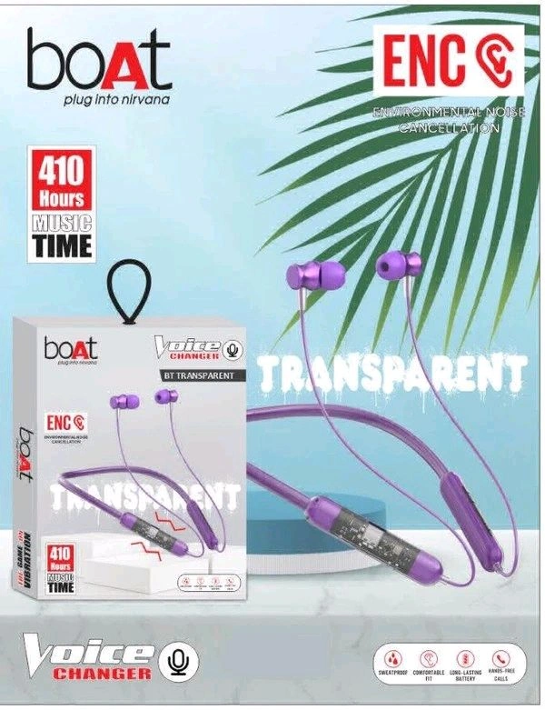 Boat  New Bt Transparent Voice Changer Nackband 
