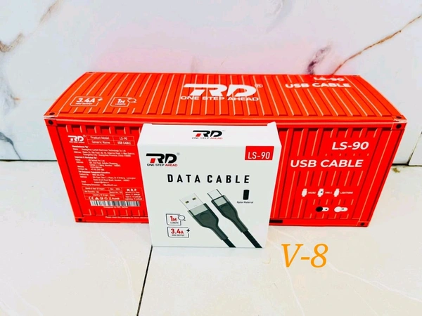RD  New 3.4A  Ls -90 V8 1mrt Data And Fast Charging Cable