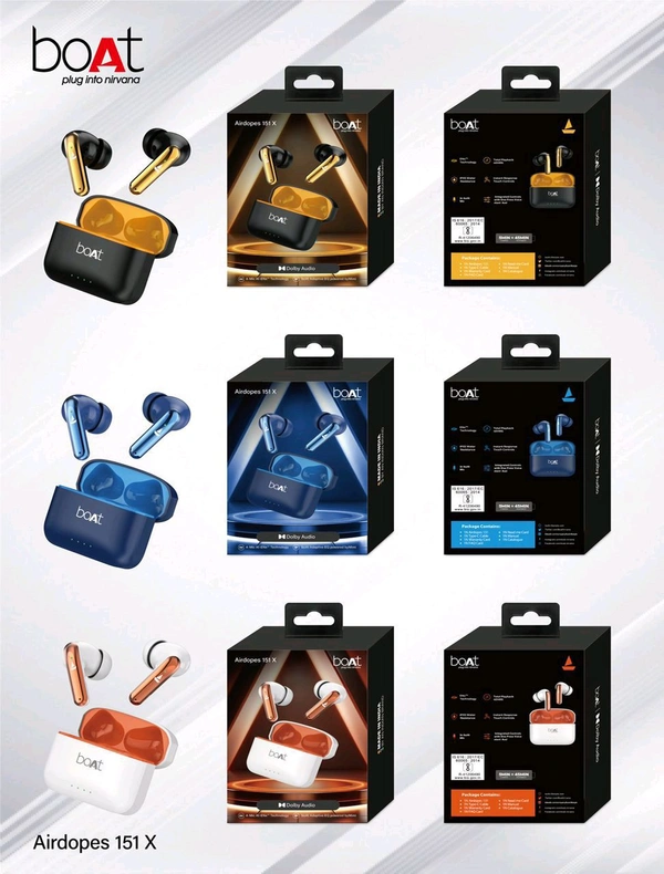 Boat Rockerz (151X) Heavy Weight Bass Sound Shiny ✨ Earbuds Mix Colour 