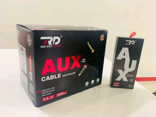 RD  New Aux-12 3.5mm (2m) Audio Jack High And Thin Copper Aux Cable 
