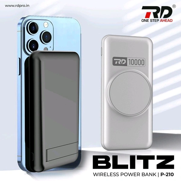 RD  New  Wireless Power Bank P-210 10000mah With 6 Month Warranty 
