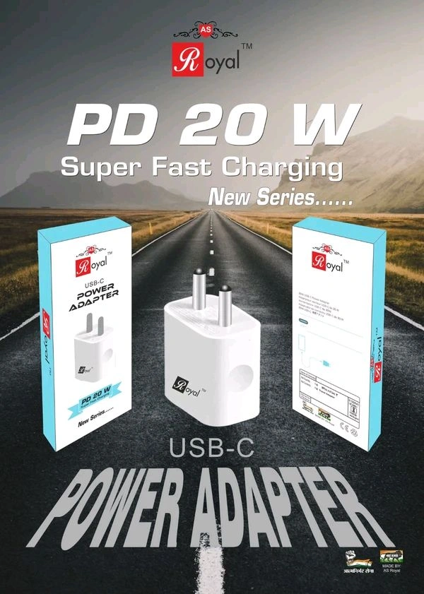 Royal New Series 20w Power Adapter With C To C Cable Super Fast Charging 