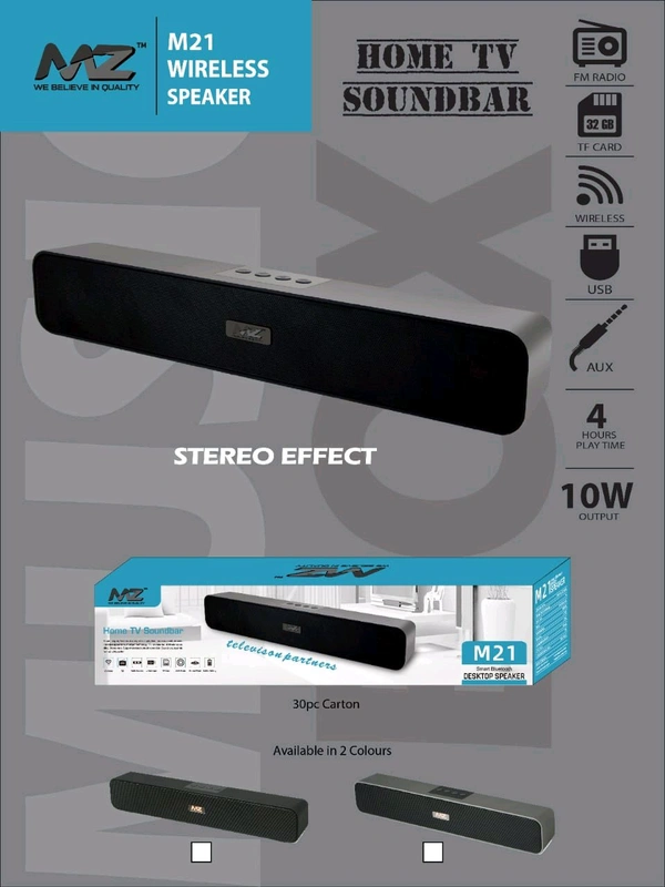 MZ  New Sound Bar Speaker M-21 Pure sound Limited Stock 