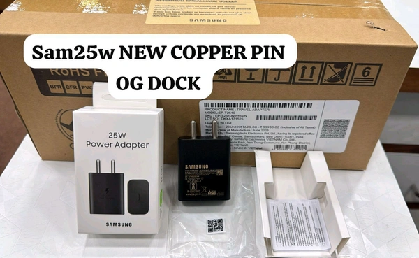 New Care Og Samsung 25Wts Og Heavy Quality Flash Charge Adaptor (Black Colour)